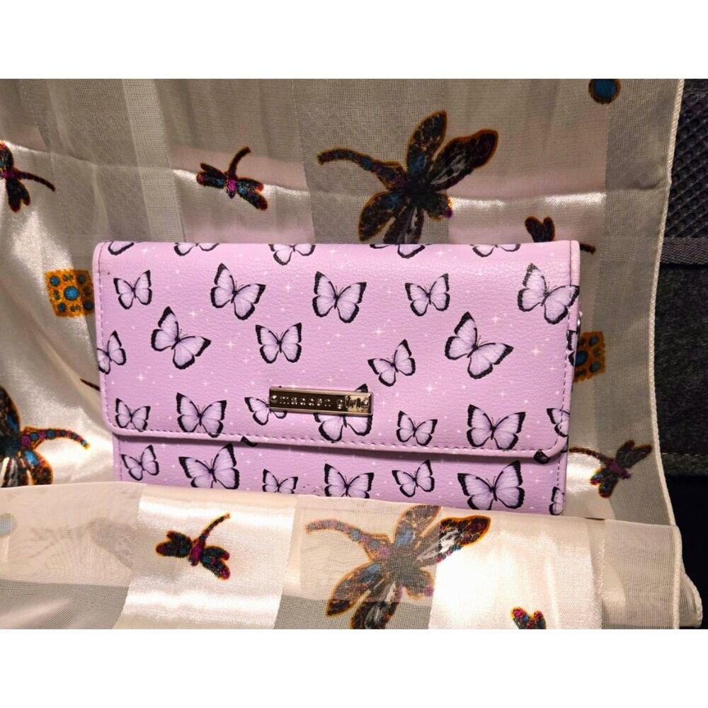 Madden Girl Light Purple Butterfly Wallet